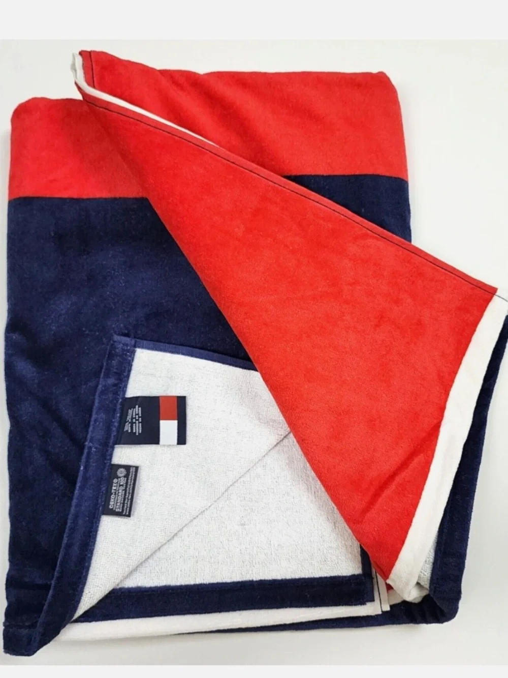 🆕 Tommy Hilfiger Logo Stripe Beach Towel